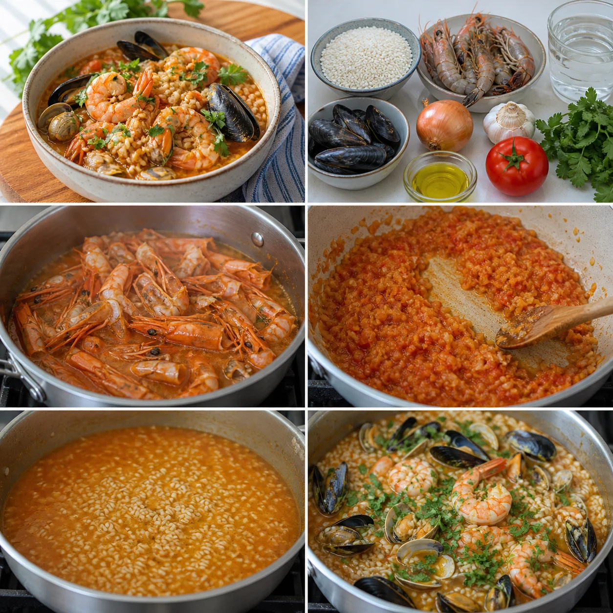 Arroz de marisco mais leve, servido numa dose medida