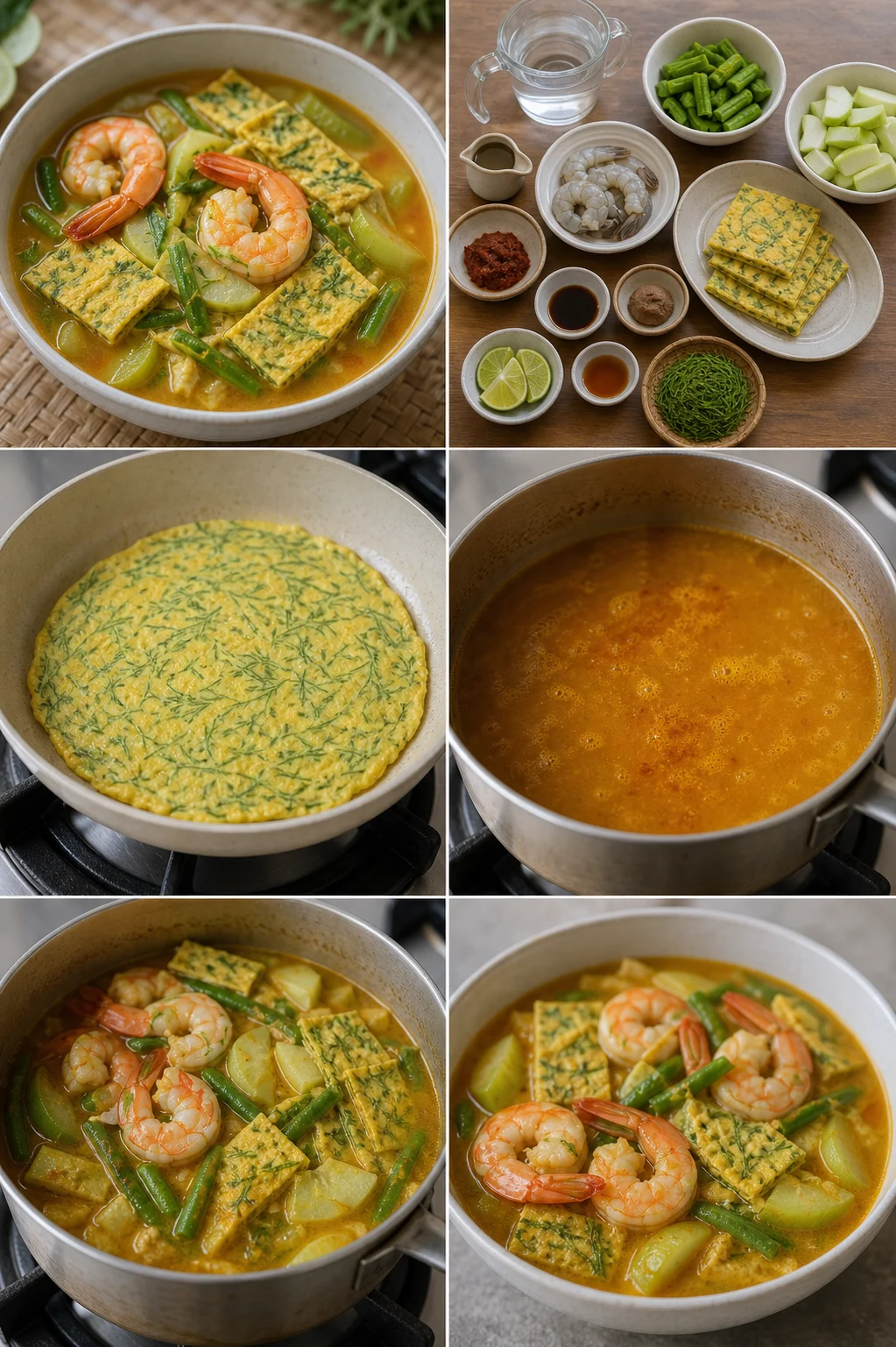 แกงส้มชะอมกุ้ง สูตรเบาลงพร้อมเสิร์ฟแบบอาหารไทยทำเองที่บ้าน
