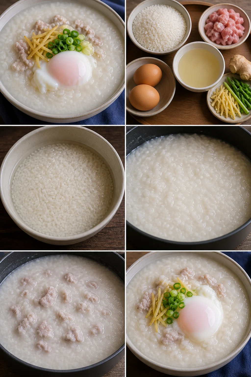 โจ๊กหมู สูตรเบาลงพร้อมเสิร์ฟแบบอาหารไทยทำเองที่บ้าน