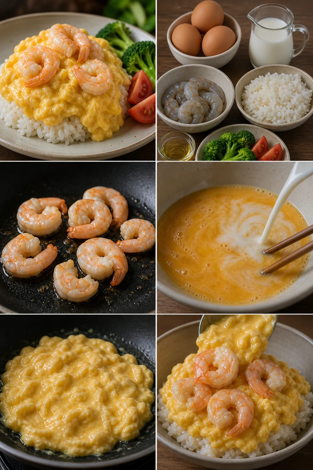 ข้าวไข่ข้นกุ้ง สูตรเบาลงพร้อมเสิร์ฟแบบอาหารไทยทำเองที่บ้าน