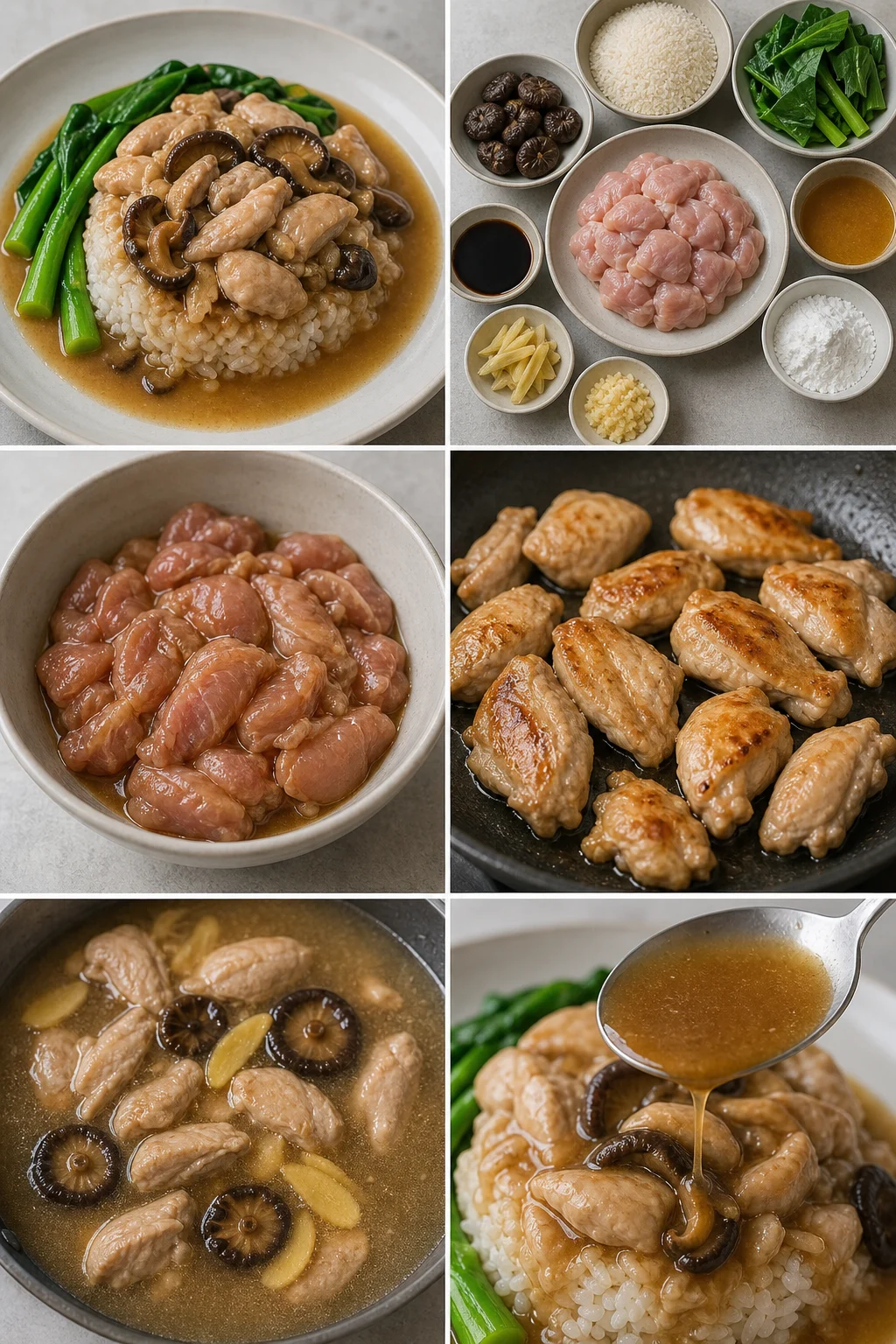 ข้าวหน้าไก่ สูตรเบาลงพร้อมเสิร์ฟแบบอาหารไทยทำเองที่บ้าน