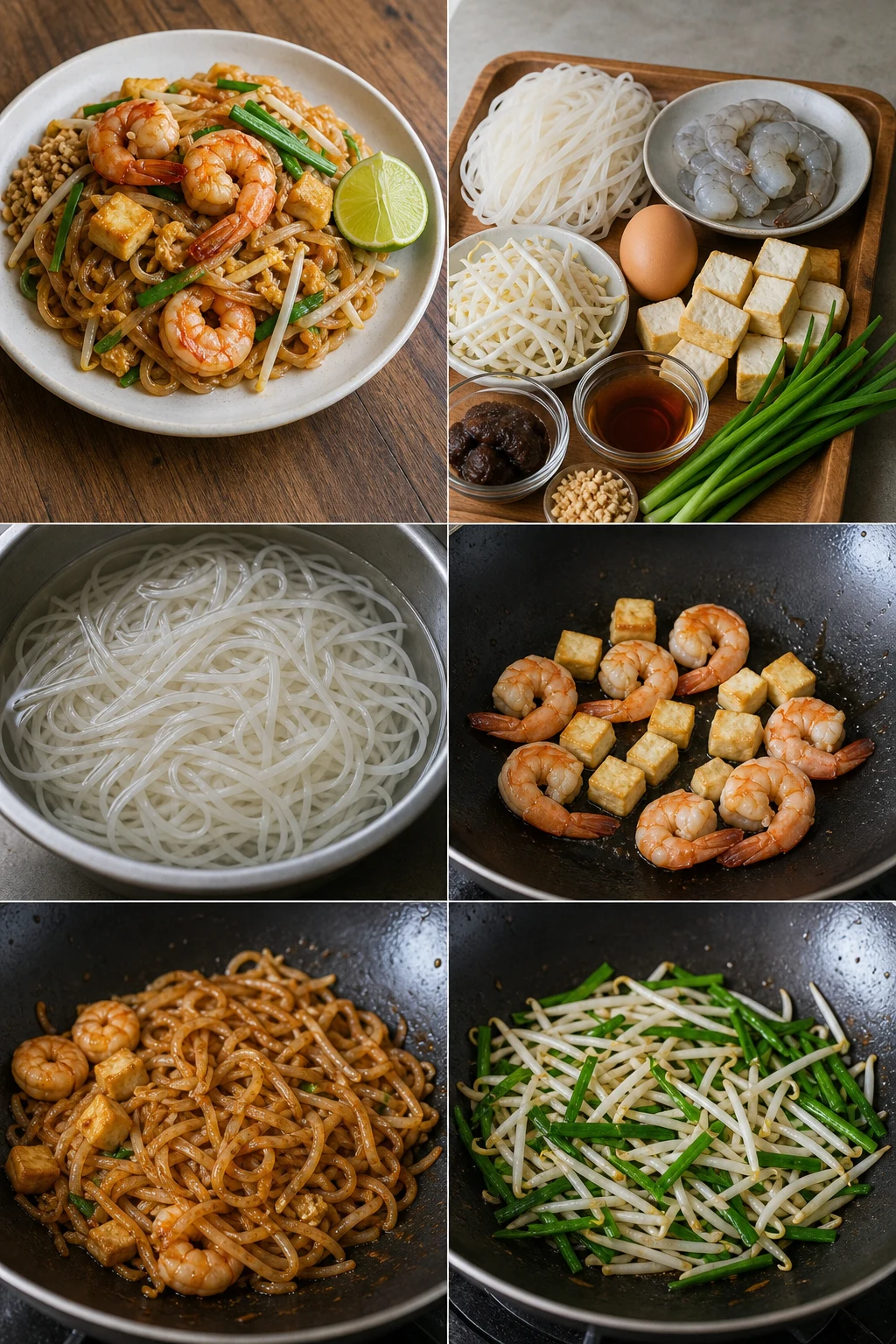 ผัดไทยกุ้งสด สูตรเบาลงจัดเสิร์ฟในปริมาณที่วัดไว้