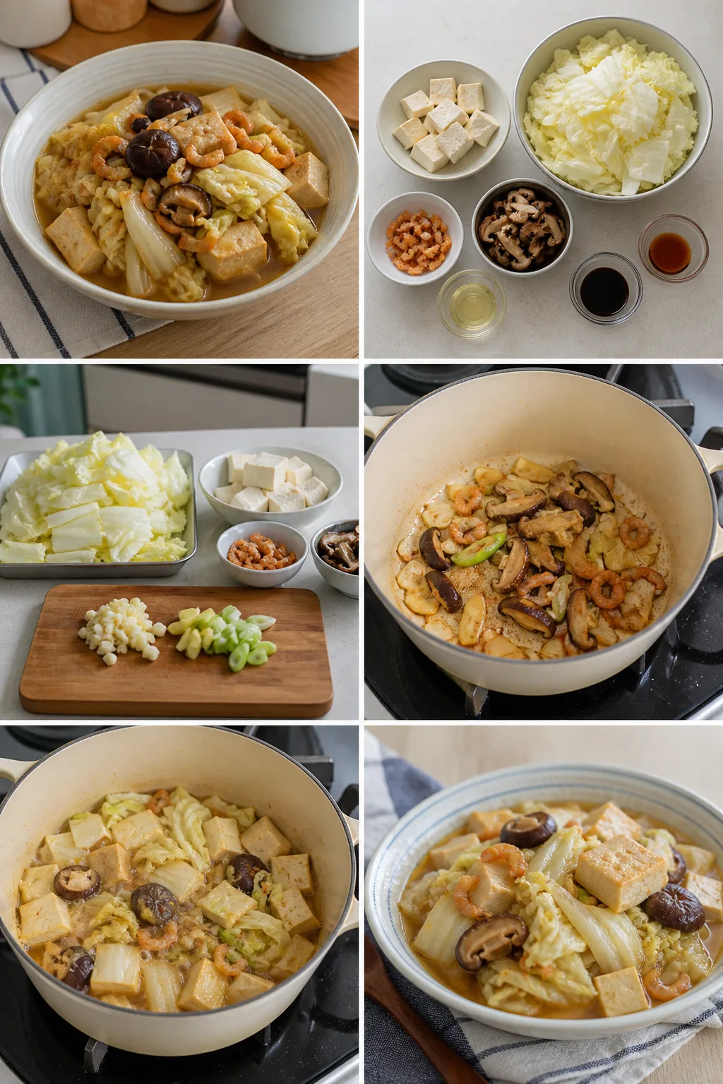 完成的清爽台灣家常白菜滷