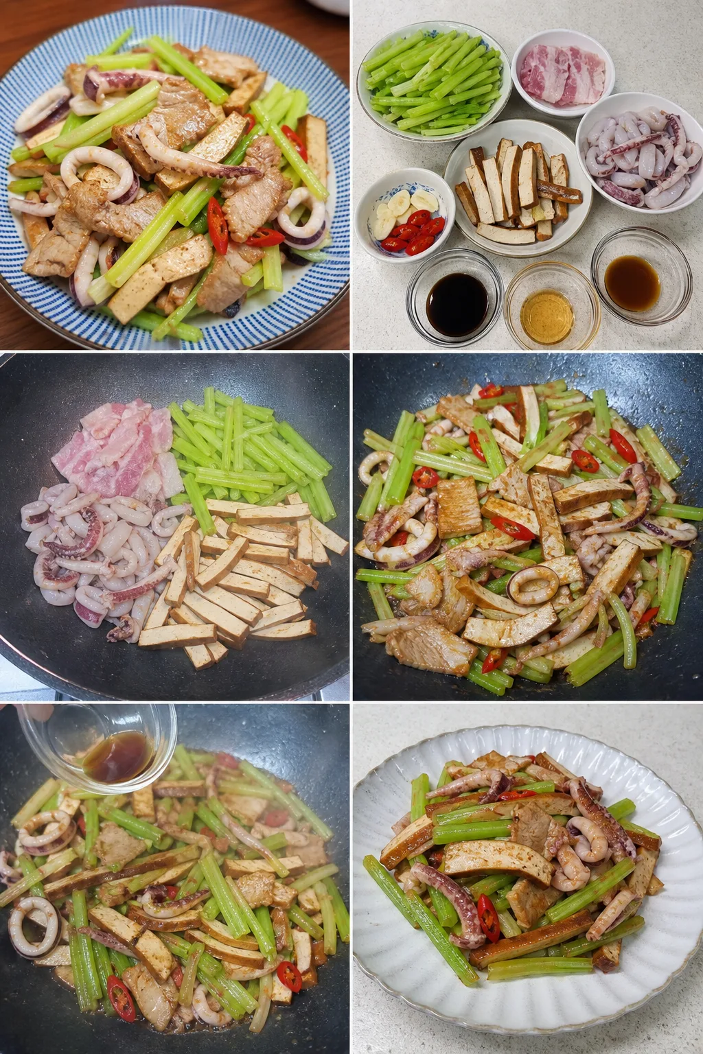 完成的清爽台灣家常客家小炒