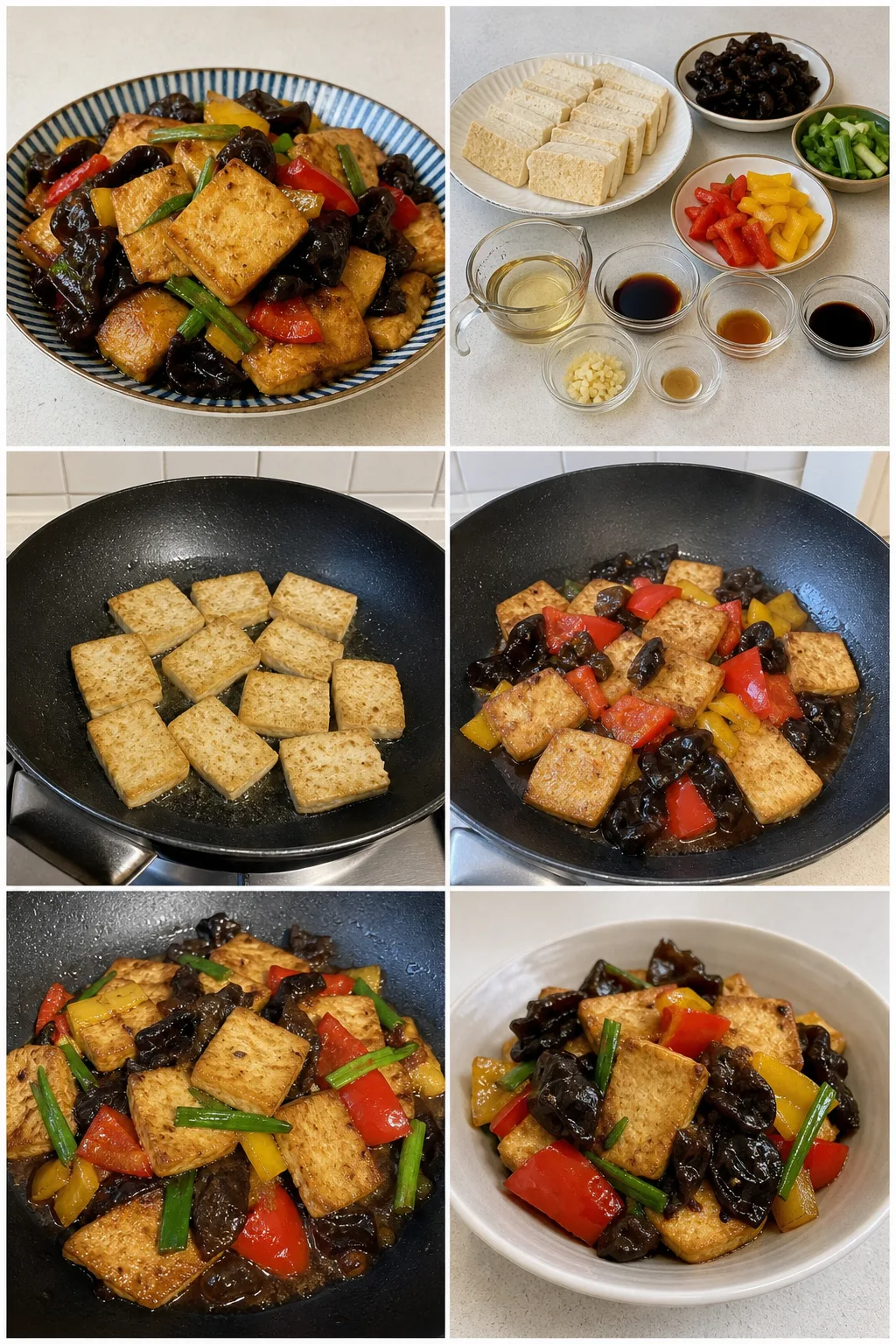 完成的清爽台灣家常家常豆腐