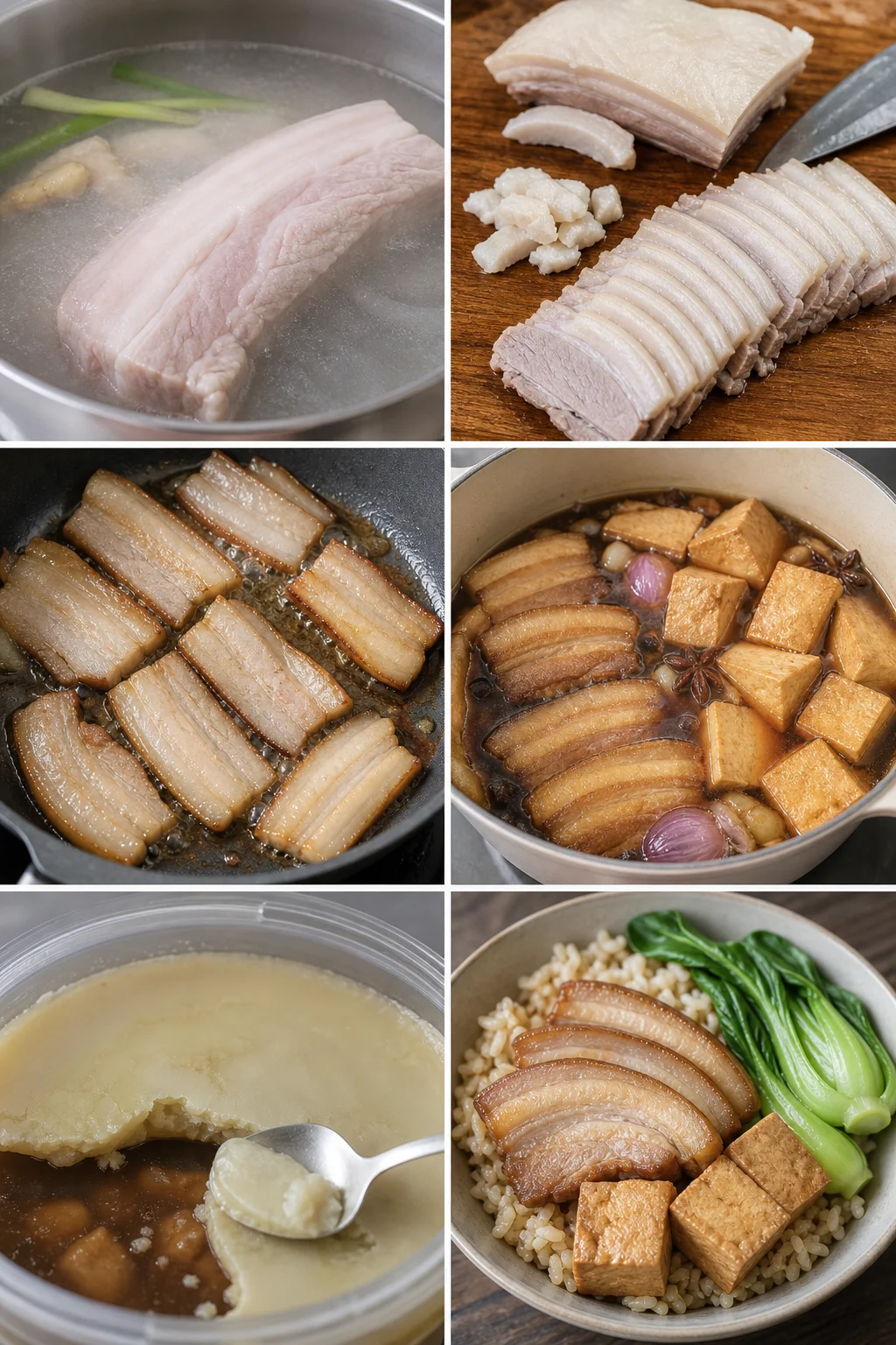 完成並控制份量的台灣料理控肉飯
