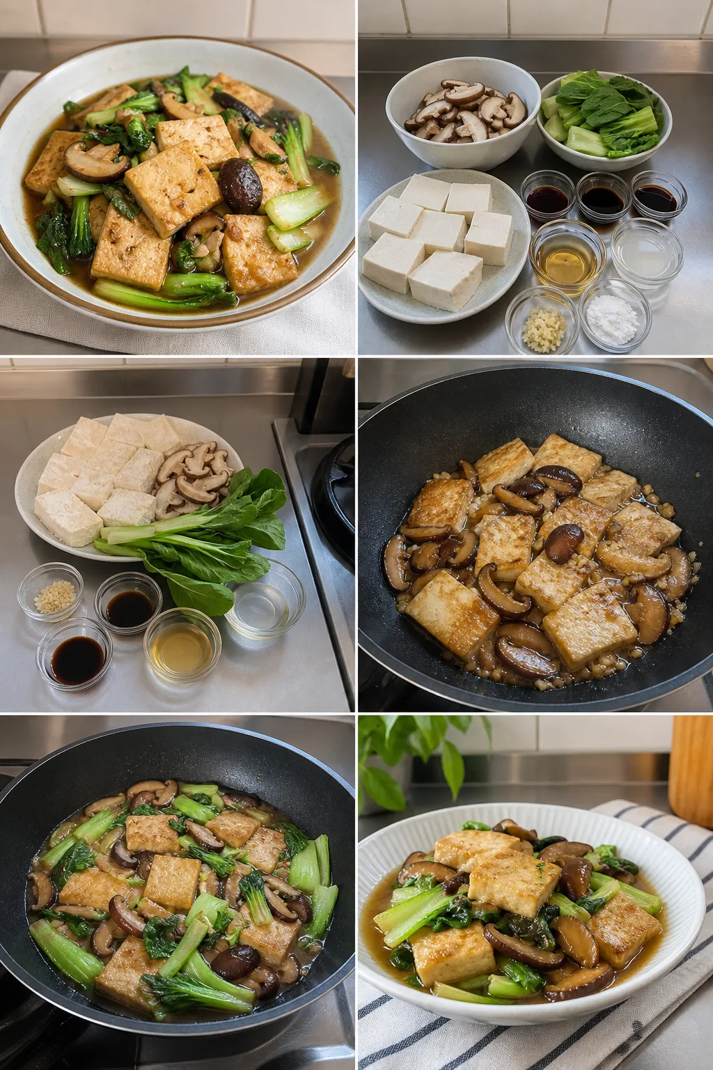 完成的清爽台灣家常紅燒豆腐