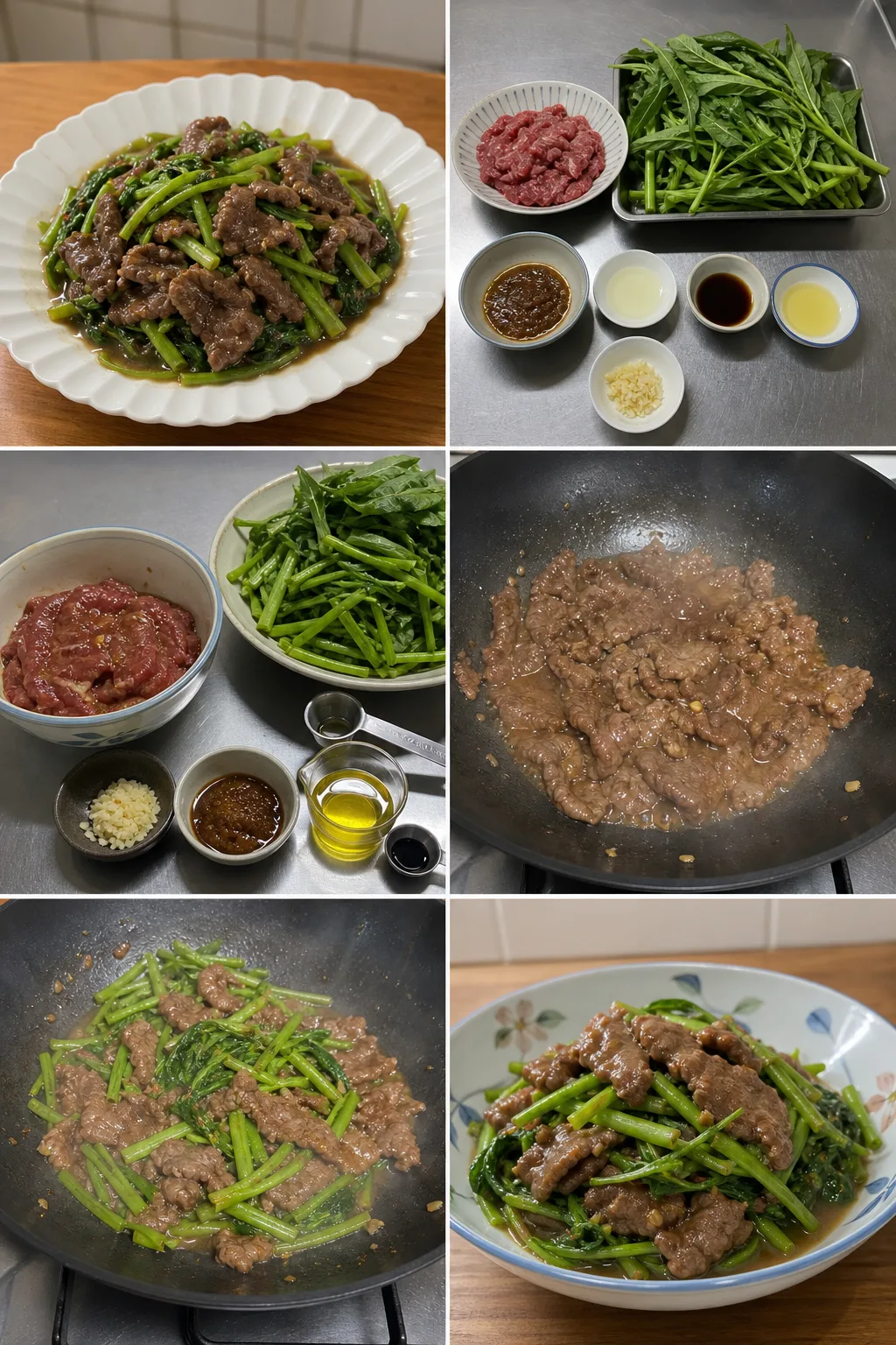 完成的清爽台灣家常沙茶牛肉