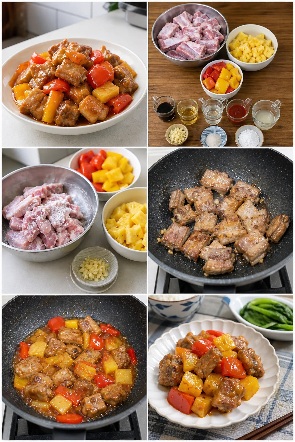 完成的清爽台灣家常糖醋排骨