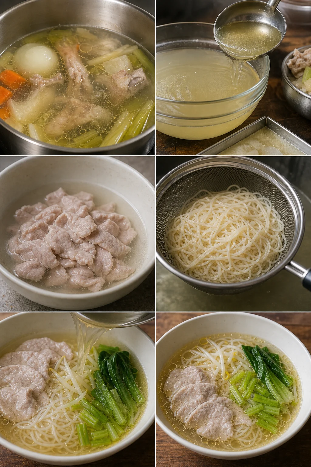 完成並控制份量的台灣料理陽春麵